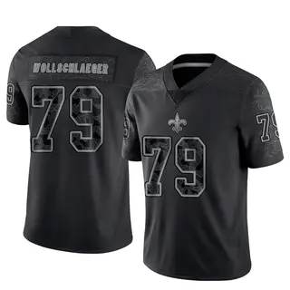 New Orleans Saints Men's Alex Wollschlaeger Limited Reflective Jersey - Black