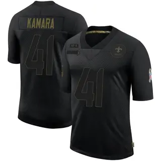 New Orleans Saints Men's Alvin Kamara Limited 2020 Salute To Service Jersey - Black