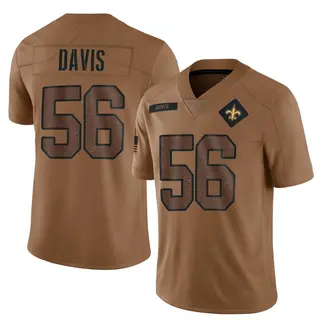 New Orleans Saints Men's Demario Davis Limited 2023 Salute To Service Jersey - Brown