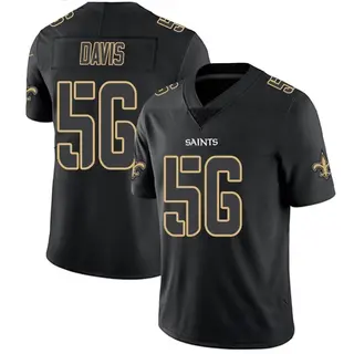 New Orleans Saints Men's Demario Davis Limited Jersey - Black Impact