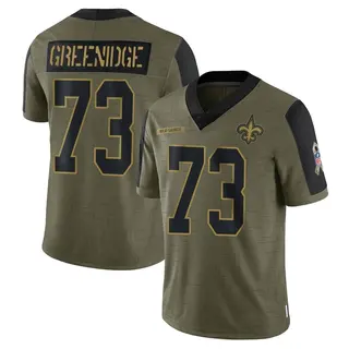 New Orleans Saints Men's Ethan Greenidge Limited 2021 Salute To Service Jersey - Olive