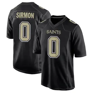 New Orleans Saints Men's Jackson Sirmon Game Carbon Fashion Jersey - Black