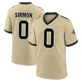 New Orleans Saints Men's Jackson Sirmon Game day s Alternate Jersey - Gold
