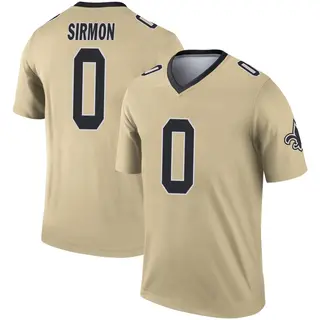 New Orleans Saints Men's Jackson Sirmon Legend Inverted Jersey - Gold