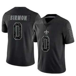 New Orleans Saints Men's Jackson Sirmon Limited Reflective Jersey - Black