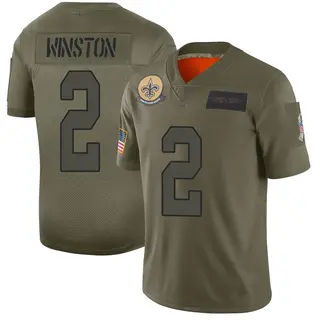 New Orleans Saints Men's Jameis Winston Limited 2019 Salute to Service Jersey - Camo