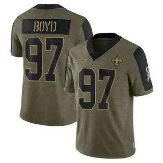New Orleans Saints Men's Khristian Boyd Limited 2021 Salute To Service Jersey - Olive