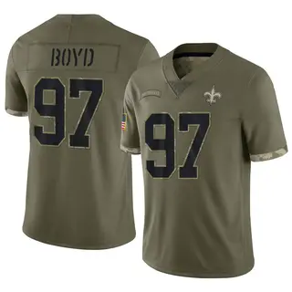 New Orleans Saints Men's Khristian Boyd Limited 2022 Salute To Service Jersey - Olive