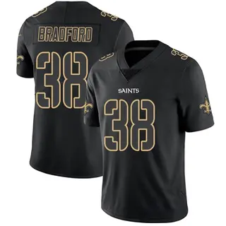 New Orleans Saints Men's Millard Bradford Limited Jersey - Black Impact