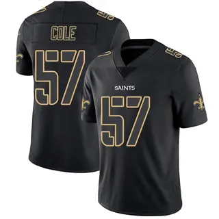 New Orleans Saints Men's Myles Cole Limited Jersey - Black Impact