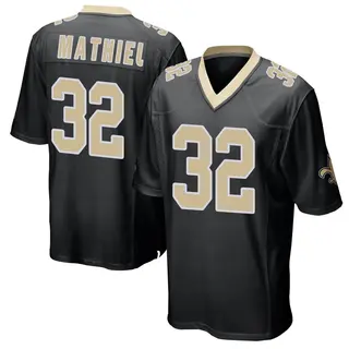 New Orleans Saints Men's Tyrann Mathieu Game Team Color Jersey - Black