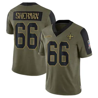 New Orleans Saints Men's Will Sherman Limited 2021 Salute To Service Jersey - Olive