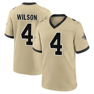 New Orleans Saints Men's Zach Wilson Game day s Alternate Jersey - Gold