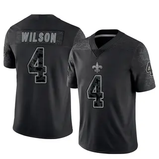 New Orleans Saints Men's Zach Wilson Limited Reflective Jersey - Black