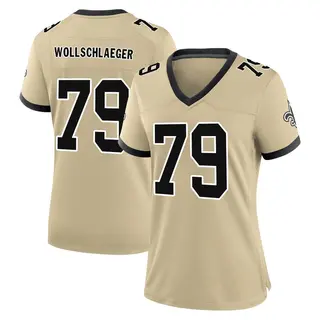 New Orleans Saints Women's Alex Wollschlaeger Game day s Alternate Jersey - Gold
