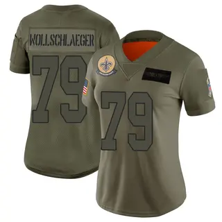 New Orleans Saints Women's Alex Wollschlaeger Limited 2019 Salute to Service Jersey - Camo