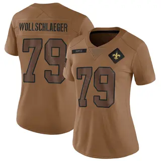 New Orleans Saints Women's Alex Wollschlaeger Limited 2023 Salute To Service Jersey - Brown