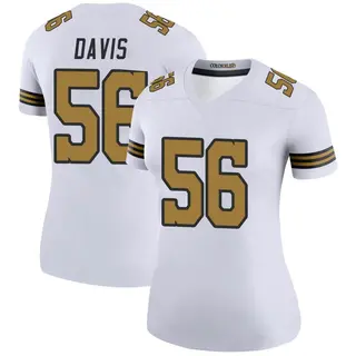 New Orleans Saints Women's Demario Davis Legend Color Rush Jersey - White