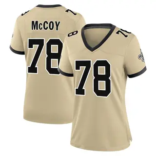 New Orleans Saints Women's Erik McCoy Game day s Alternate Jersey - Gold