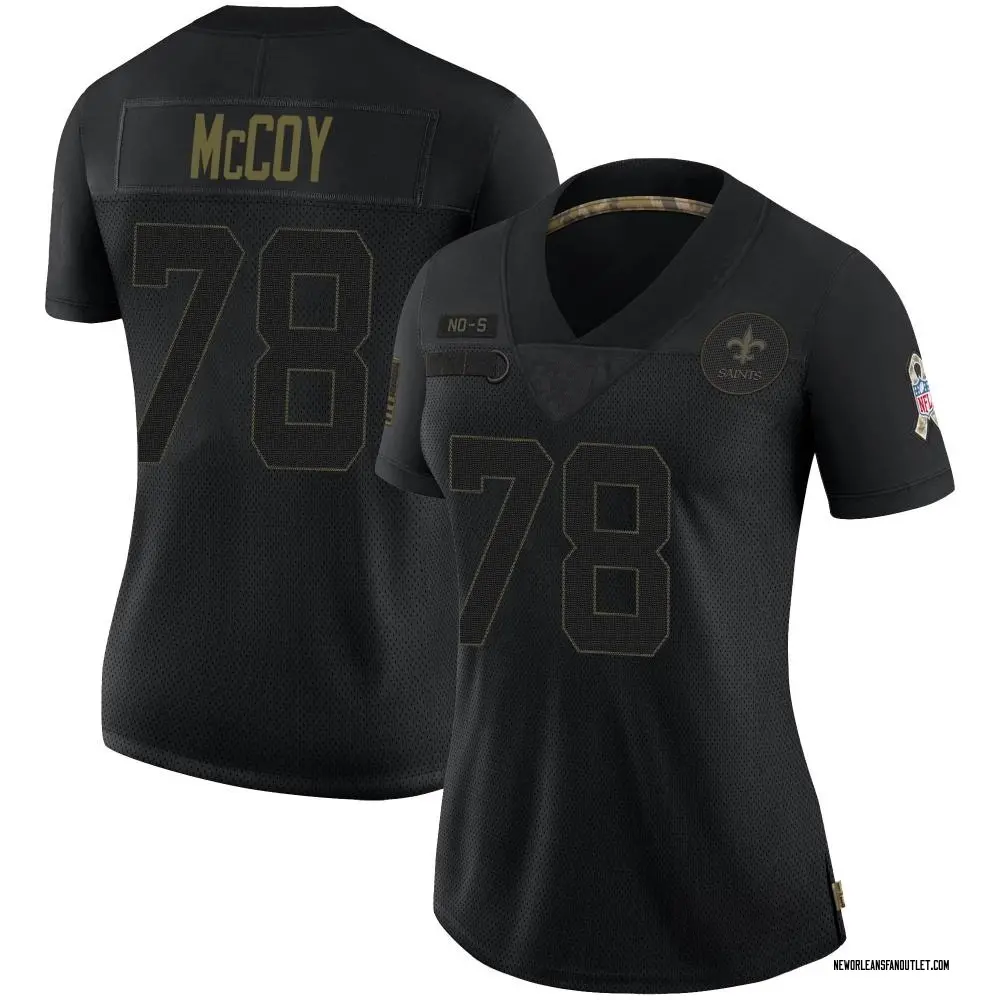 New Orleans Saints Women's Erik McCoy Limited 2020 Salute To Service Jersey - Black
