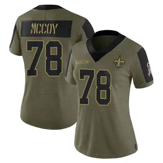 New Orleans Saints Women's Erik McCoy Limited 2021 Salute To Service Jersey - Olive