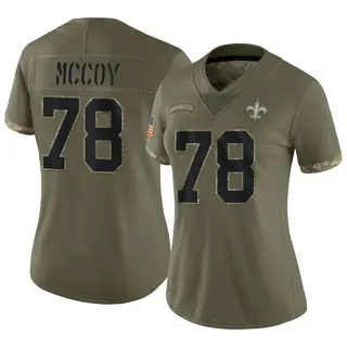 New Orleans Saints Women's Erik McCoy Limited 2022 Salute To Service Jersey - Olive