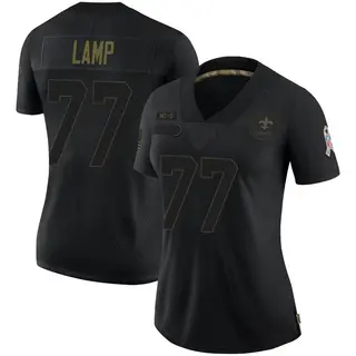 New Orleans Saints Women's Forrest Lamp Limited 2020 Salute To Service Jersey - Black