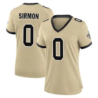 New Orleans Saints Women's Jackson Sirmon Game day s Alternate Jersey - Gold