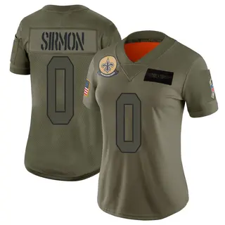 New Orleans Saints Women's Jackson Sirmon Limited 2019 Salute to Service Jersey - Camo