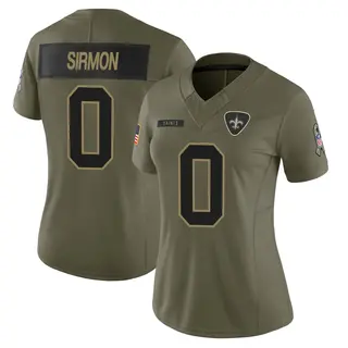 New Orleans Saints Women's Jackson Sirmon Limited 2025 Salute to Service Jersey - Olive