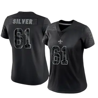 New Orleans Saints Women's Keeshawn Silver Limited Reflective Jersey - Black