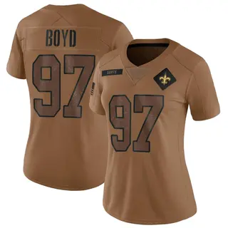 New Orleans Saints Women's Khristian Boyd Limited 2023 Salute To Service Jersey - Brown