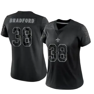 New Orleans Saints Women's Millard Bradford Limited Reflective Jersey - Black