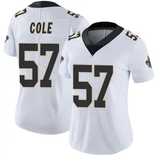 New Orleans Saints Women's Myles Cole Limited Vapor Untouchable Jersey - White