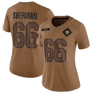 New Orleans Saints Women's Will Sherman Limited 2023 Salute To Service Jersey - Brown