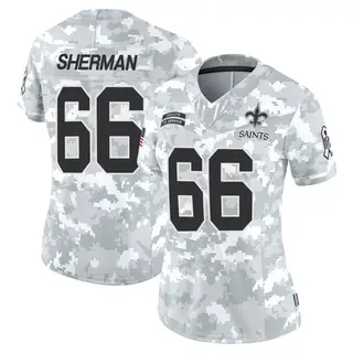New Orleans Saints Women's Will Sherman Limited 2024 Salute to Service Jersey - Arctic Camo