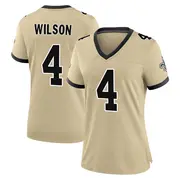 New Orleans Saints Women's Zach Wilson Game day s Alternate Jersey - Gold