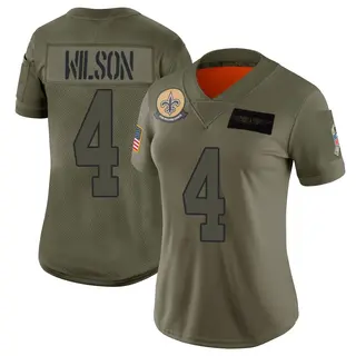 New Orleans Saints Women's Zach Wilson Limited 2019 Salute to Service Jersey - Camo