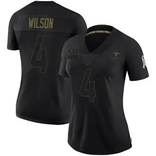 New Orleans Saints Women's Zach Wilson Limited 2020 Salute To Service Jersey - Black