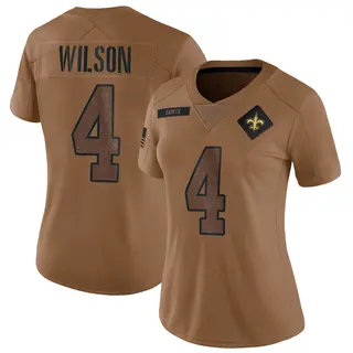 New Orleans Saints Women's Zach Wilson Limited 2023 Salute To Service Jersey - Brown