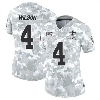 New Orleans Saints Women's Zach Wilson Limited 2024 Salute to Service Jersey - Arctic Camo