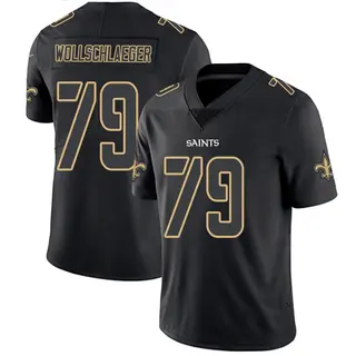 New Orleans Saints Youth Alex Wollschlaeger Limited Jersey - Black Impact