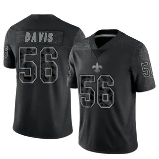 New Orleans Saints Youth Demario Davis Limited Reflective Jersey - Black
