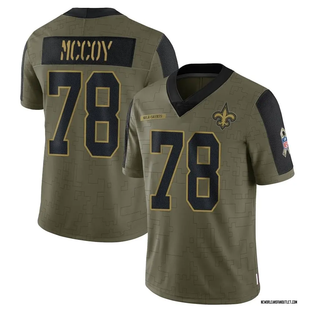 New Orleans Saints Youth Erik McCoy Limited 2021 Salute To Service Jersey - Olive