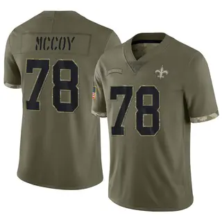 New Orleans Saints Youth Erik McCoy Limited 2022 Salute To Service Jersey - Olive