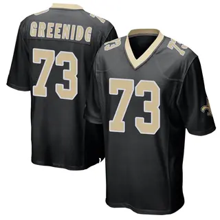 New Orleans Saints Youth Ethan Greenidge Game Team Color Jersey - Black