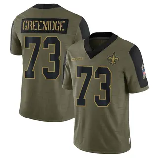 New Orleans Saints Youth Ethan Greenidge Limited 2021 Salute To Service Jersey - Olive