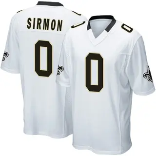 New Orleans Saints Youth Jackson Sirmon Game Jersey - White