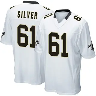 New Orleans Saints Youth Keeshawn Silver Game Jersey - White