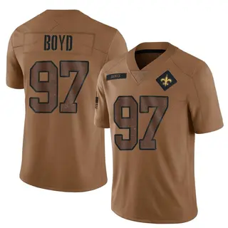 New Orleans Saints Youth Khristian Boyd Limited 2023 Salute To Service Jersey - Brown